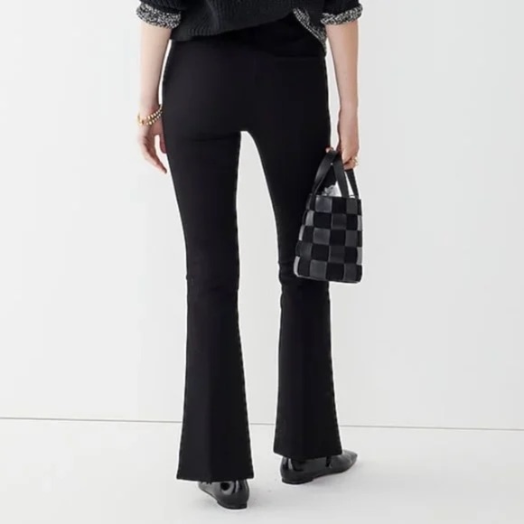 J. Crew Flare-leg trouser in Italian Ponte: Black (L) NWT - Picture 2 of 3